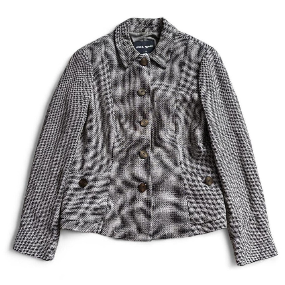 Vintage Giorgio Armani woven silk cashmere suit jacket